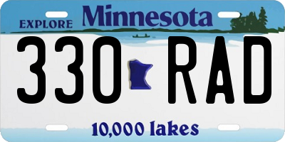 MN license plate 330RAD