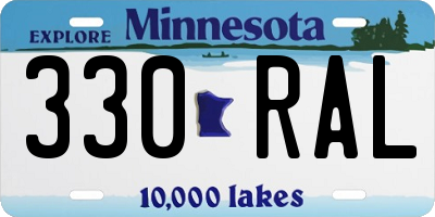 MN license plate 330RAL