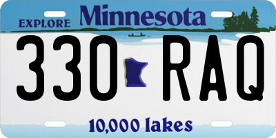 MN license plate 330RAQ