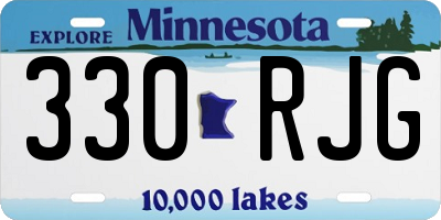MN license plate 330RJG