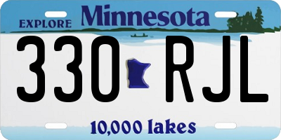 MN license plate 330RJL