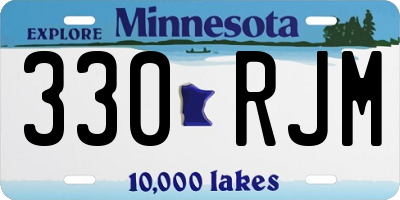 MN license plate 330RJM