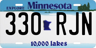 MN license plate 330RJN