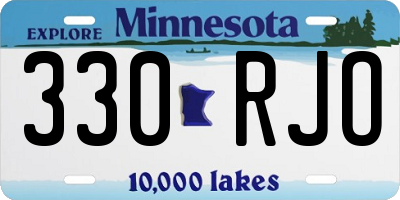 MN license plate 330RJO