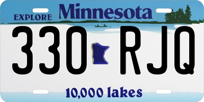 MN license plate 330RJQ