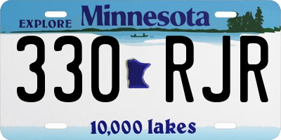MN license plate 330RJR