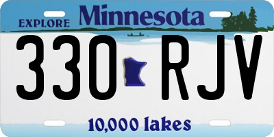 MN license plate 330RJV