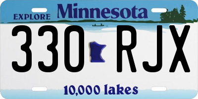 MN license plate 330RJX