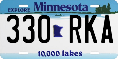 MN license plate 330RKA