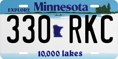 MN license plate 330RKC