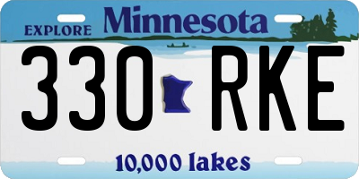 MN license plate 330RKE