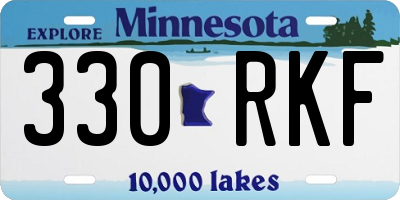 MN license plate 330RKF