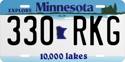MN license plate 330RKG