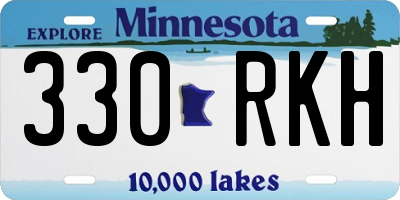 MN license plate 330RKH
