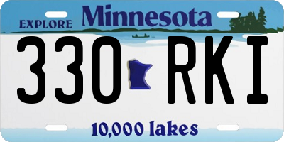 MN license plate 330RKI