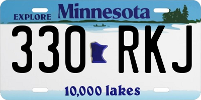 MN license plate 330RKJ