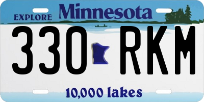 MN license plate 330RKM