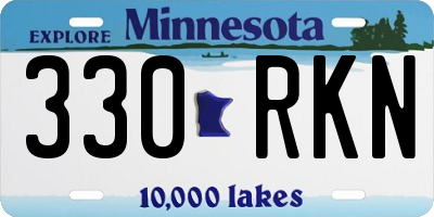 MN license plate 330RKN