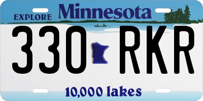 MN license plate 330RKR