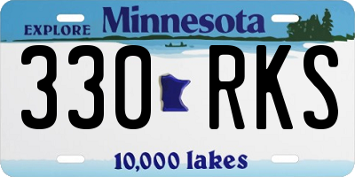 MN license plate 330RKS