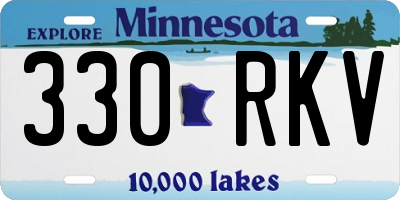 MN license plate 330RKV