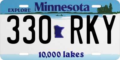 MN license plate 330RKY