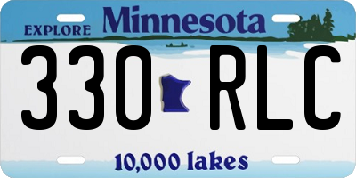 MN license plate 330RLC
