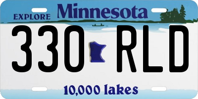 MN license plate 330RLD