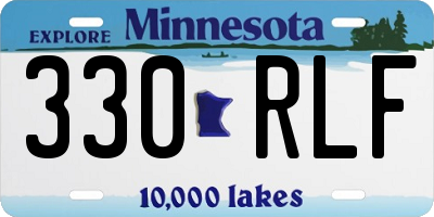 MN license plate 330RLF