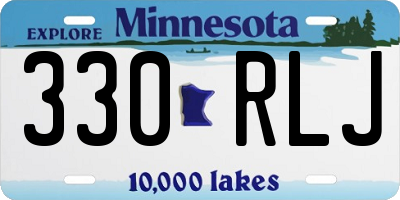 MN license plate 330RLJ