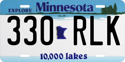 MN license plate 330RLK