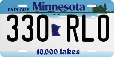 MN license plate 330RLO