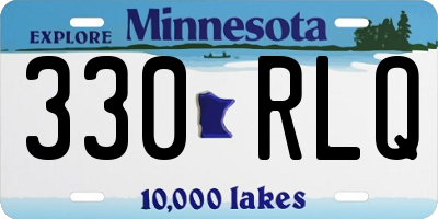 MN license plate 330RLQ