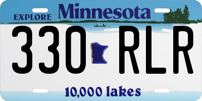 MN license plate 330RLR