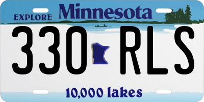 MN license plate 330RLS