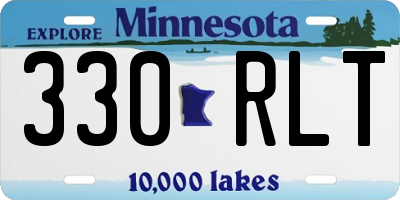 MN license plate 330RLT