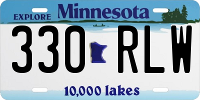 MN license plate 330RLW