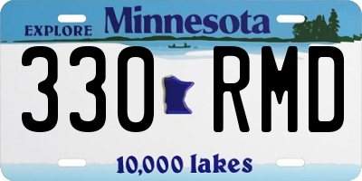 MN license plate 330RMD
