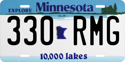 MN license plate 330RMG