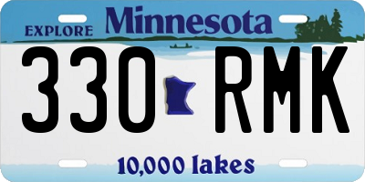 MN license plate 330RMK