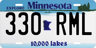 MN license plate 330RML