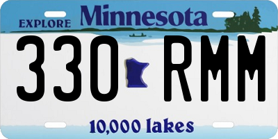 MN license plate 330RMM