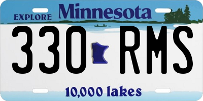 MN license plate 330RMS