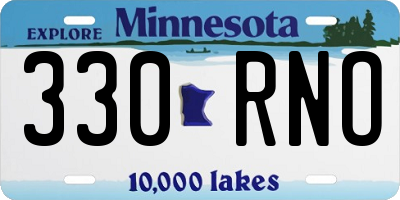 MN license plate 330RNO