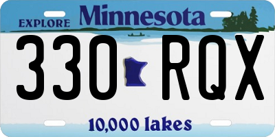 MN license plate 330RQX