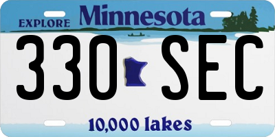 MN license plate 330SEC