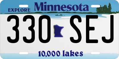 MN license plate 330SEJ