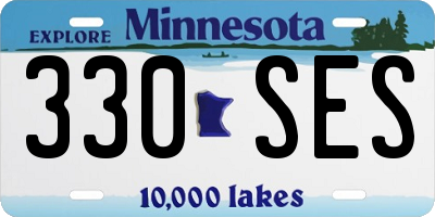 MN license plate 330SES
