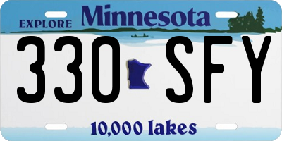 MN license plate 330SFY