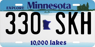 MN license plate 330SKH